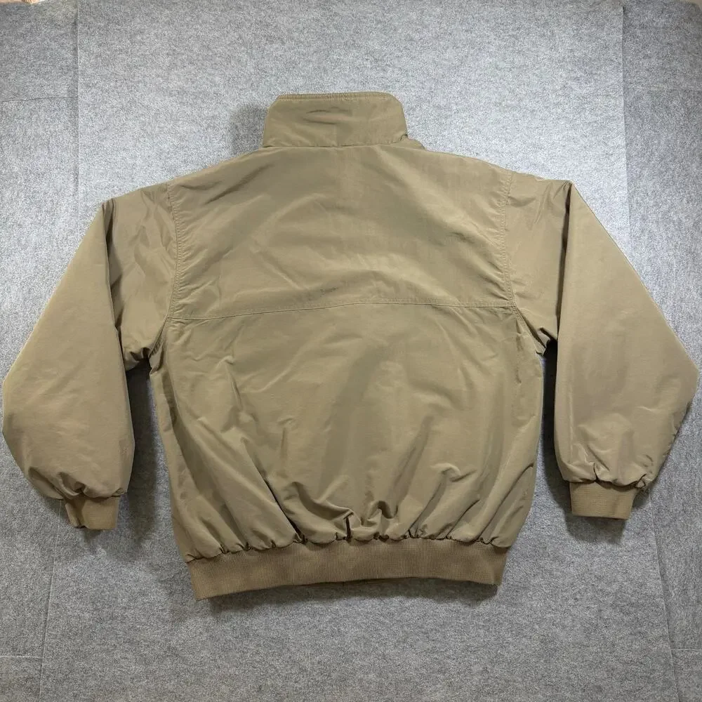 Vintage White Sierra Jacket Mens XL Tan Fleece Lined Water Resistant Hiking